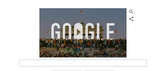 Google Doodle Peringati 25 Tahun Runtuhnya Tembok Berlin