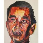 Lukisan wajah Presiden Jokowi karya Myuran