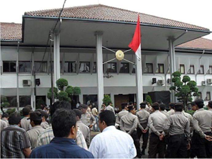 Suasana di Pengadilan Negeri Jakarta Selatan