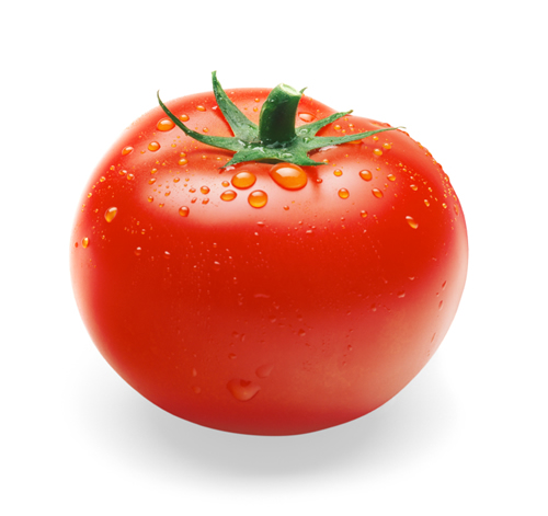 memakan tomat dalam keadaan mentah
