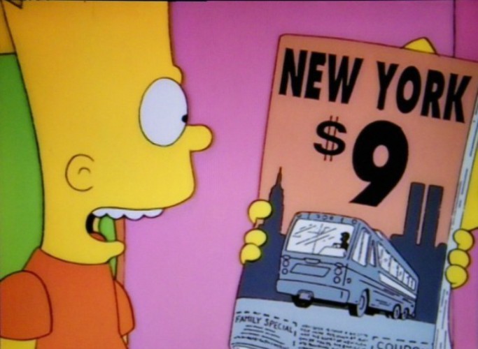 Iklan Liburan Ke New York Dalam The Simpson - (c)oddee.com