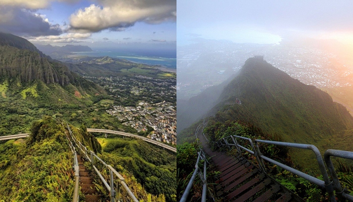 Pemandangan Stairway to Heaven Hawaii [image source]