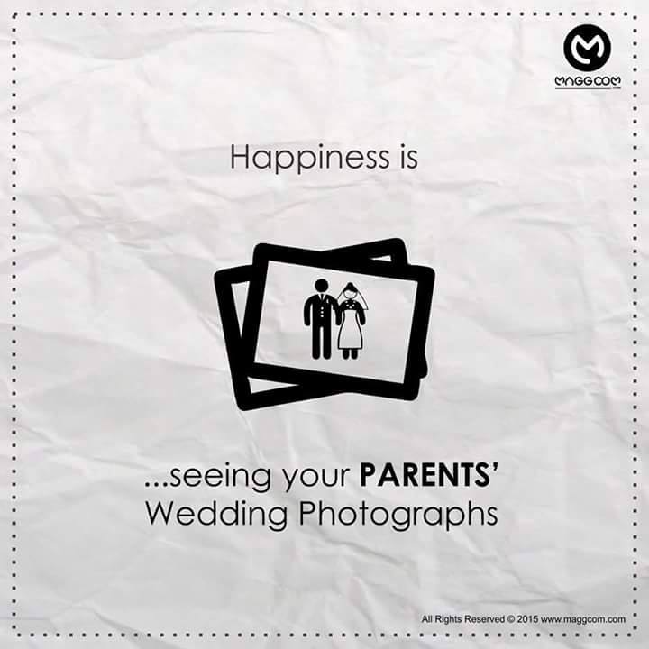 Bahagia itu menemukan foto pernikahan orang tua [image source]