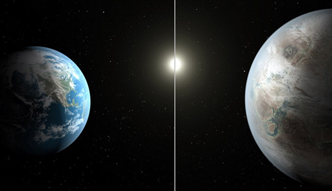 Gambaran Ilustrasi Perbandingan Planet Kepler-452b dengan Bumi [Image Source]