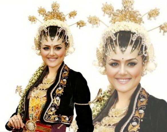 Preity Zinta the Javanese Bride [via Instagram]