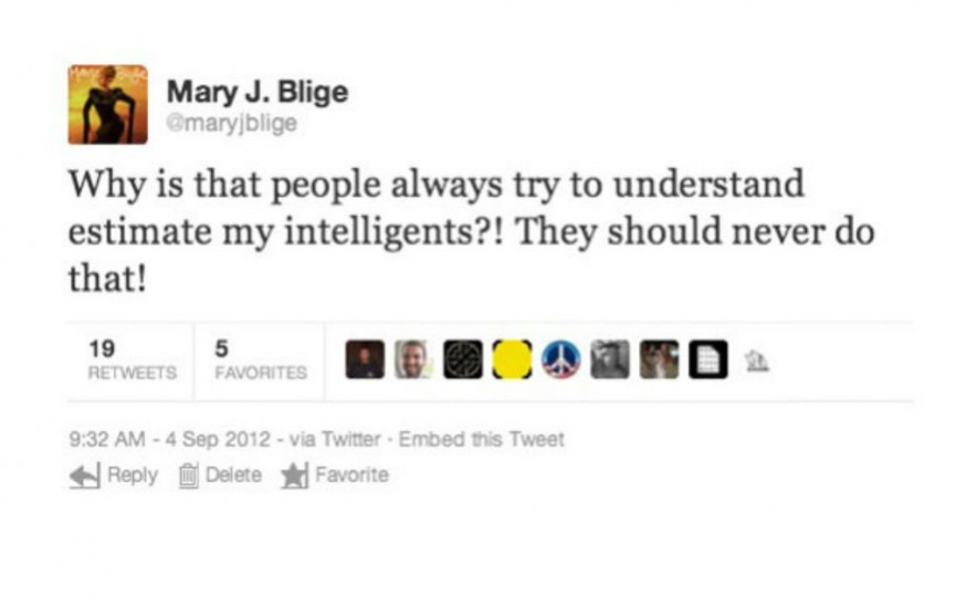 Tweet Ironis Mary J. Blige [Image Source]