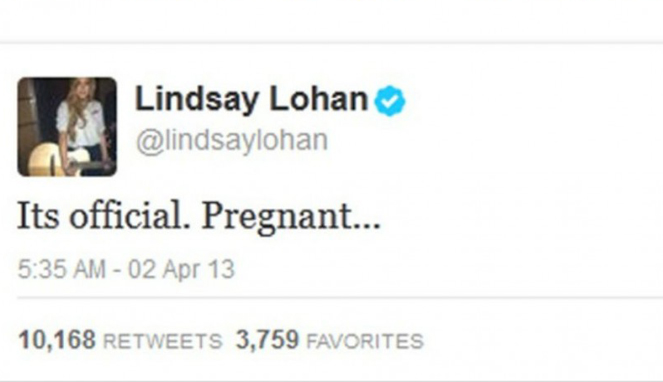 Tweet Lindsay Lohan [Image Source]