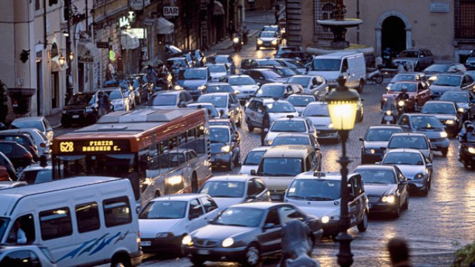 Kemacetan di Roma