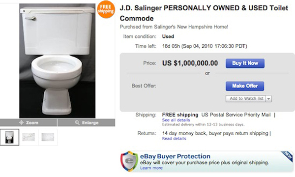 Toilet Bekas JD Salinger