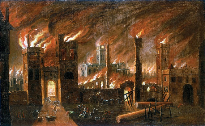 Kebakaran London pada tanggal 2 September 1666 jadi yang paling parah sepanjang sejarah Inggris [Image Source]