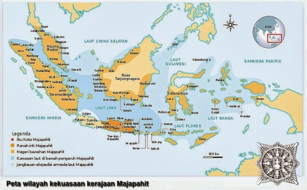 Peta kekuasaan Majapahit [Image Source]