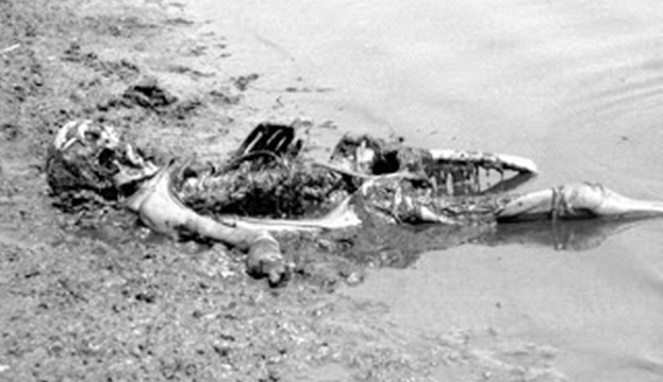 Sisa tengkorak di pinggir sungai gangga [Image Source]