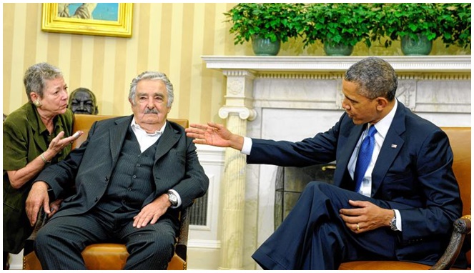 Jose Mujica bersama presiden Obama [Image Source]