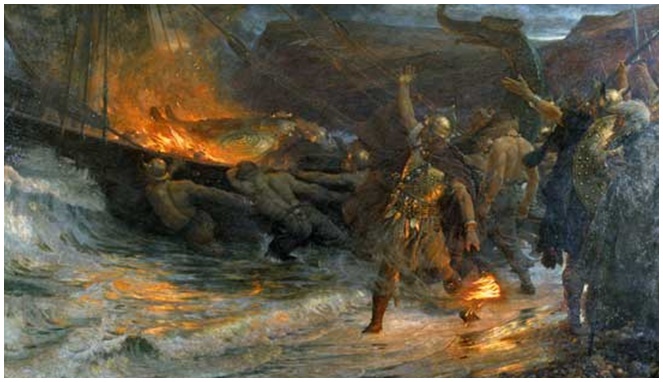 Lukisan pemakaman Viking [Image Source]