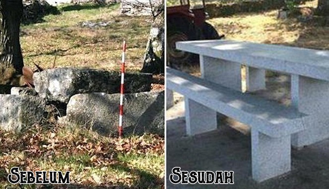 Makam yang berubah jadi meja piknik [Image Source]