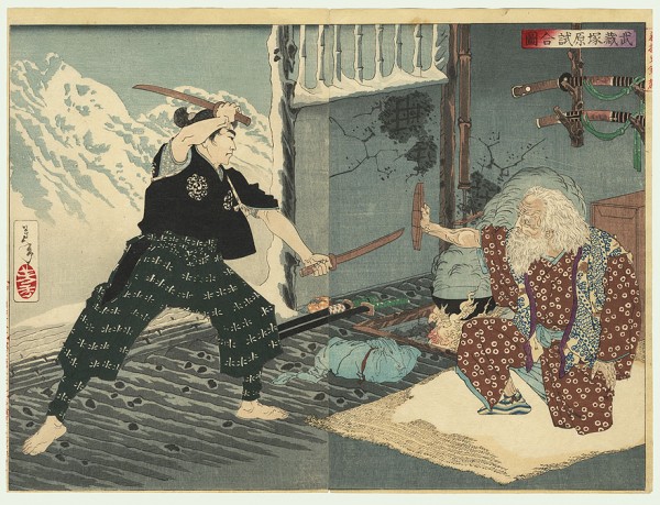 Miyamoto Musashi dengan dua bokken [Image Source]