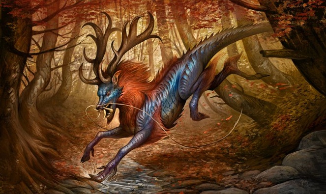 Gabungan naga dan rusa, Qilin adalah makhluk mitologi yang sangat cantik [Image Source]