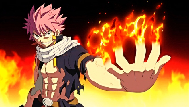 Natsu sangat kuat dengan kekuatan sihir api yang dimilikinya [Image Source]