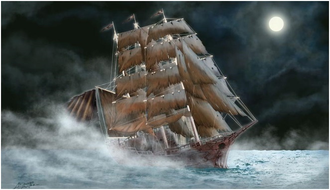 Ilustrasi kapal Caleuche [Image Source]