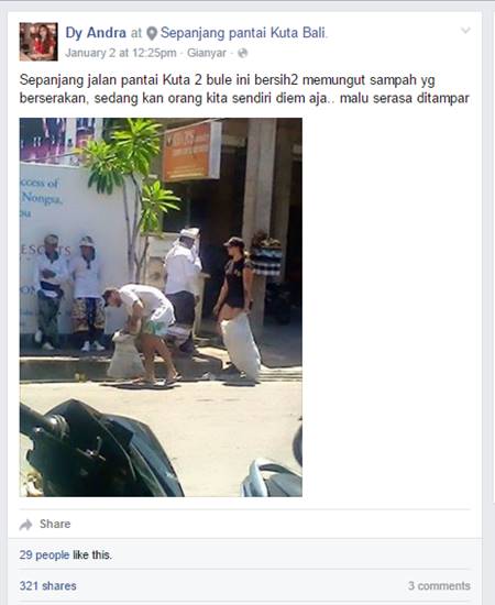 bule membersihkan Bali