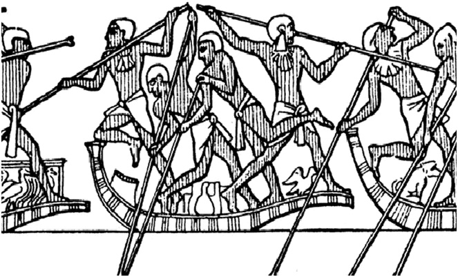 Pertarungan nelayan di zaman Mesir Kuno [Image Source]