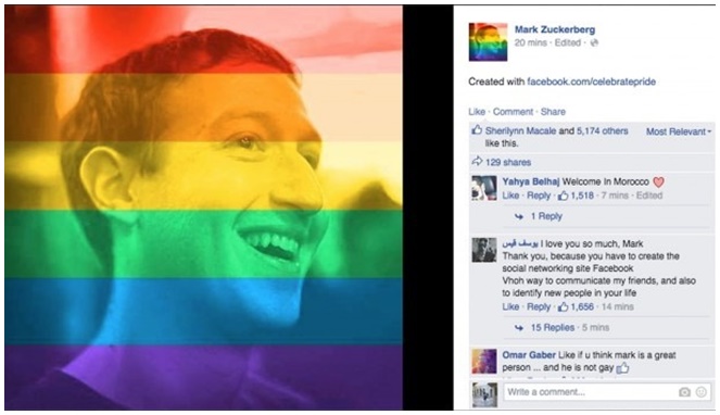 Facebook Mendukung LGBT [Image Source]