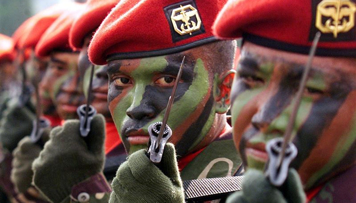 Koppasus Indonesia banyak diminta melatih militer Indonesia bukti kekuatan Indonesia di Asia Tenggara [image source]
