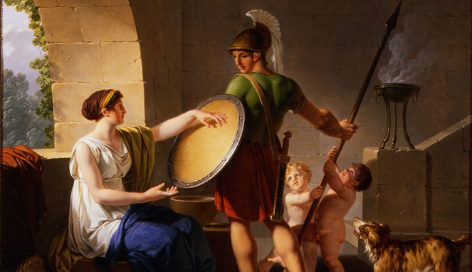 Lukisan wanita Sparta [Image Source]