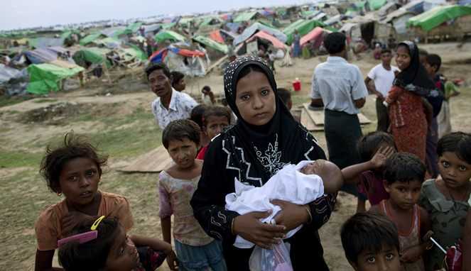 Muslim Rohingnya di Myanmar [Image Source]