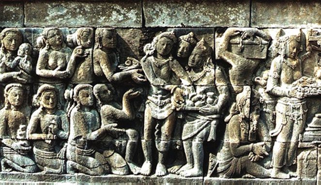 Relief pasar di Candi Borobudur [Image Source]