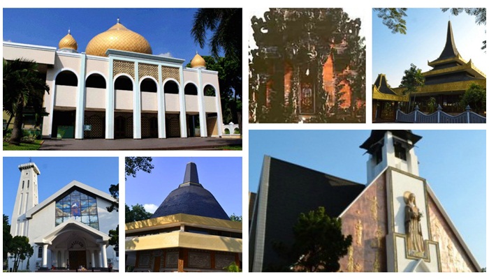 Tempat beribadah umat beragama di Indonesia [image source]