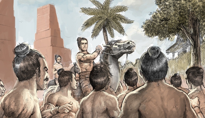 Ilustrasi pemberontakan Ranggalawe [Image Source]