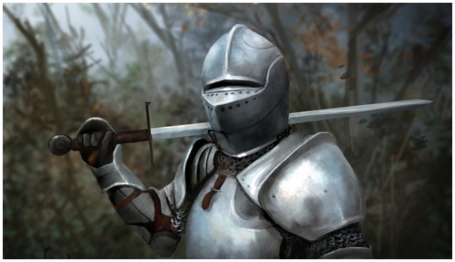 Ksatria dengan pedang [Image Source]