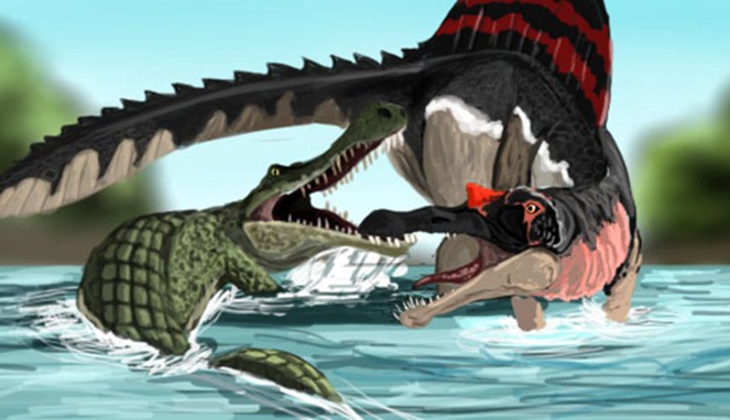 Sarcosuchus vs Spinosaurus [Image Source]