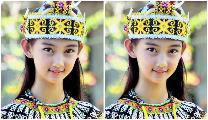 Gadis Dayak mirip orang Chinese [Image Source]