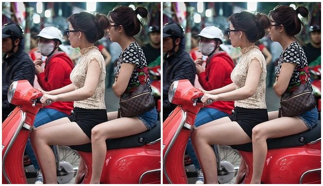 Cewek Vietnam naik motor pakai hot pants [Image Source]