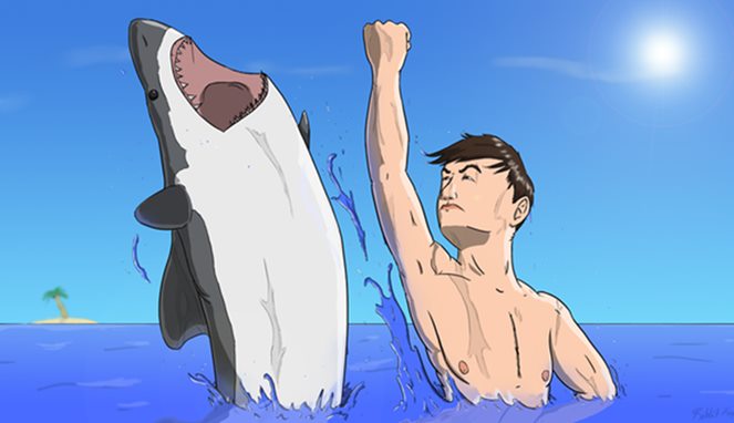Memukul hiu adalah hal yang mustahil [Image Source]