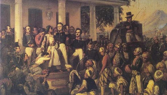 Lukisan penangkapan Pangeran Diponegoro [image source]