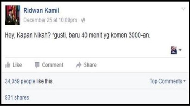 Ridwan Kamil Wali Kota Bandung