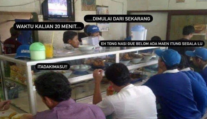 9 Meme Kocak Aturan Makan Di Warung 20 Menit Saja Bisa Jadi Penghibur