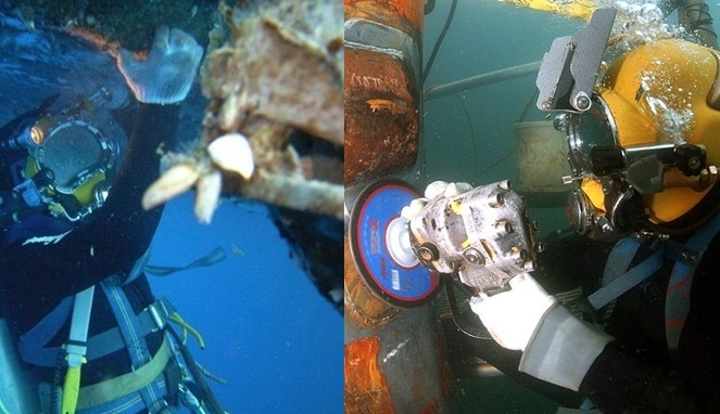 FI tukang las bawah laut
