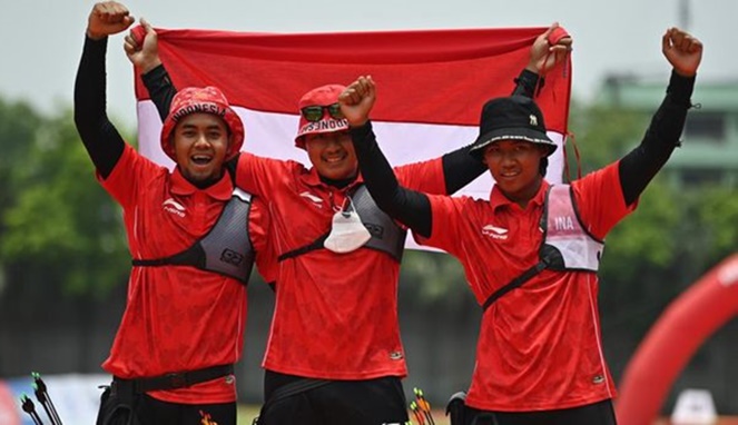 Atlet panahan asal Indonesia yang berlaga di Sea Games 2021. [Sumber Gambar]