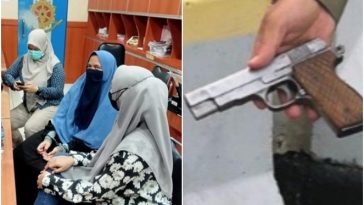 Wanita berpistol menerobos istana negara