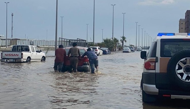 Arab Saudi banjir bandang